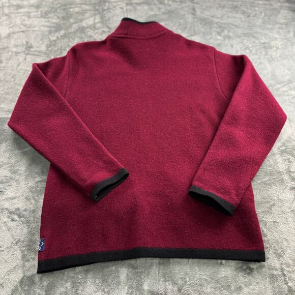 Lochaven of Scotland Sweater Men’s M 100% Lambswool Cabincore Thermal Burgundy - Picture 12 of 13